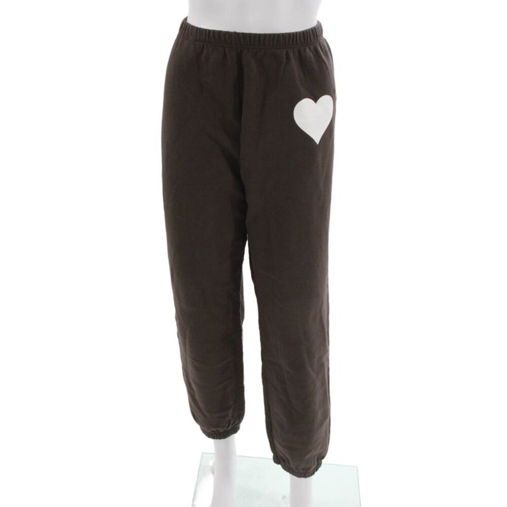 SPRWMN Womens Sweatpants Brown Cotton Pull On Size L